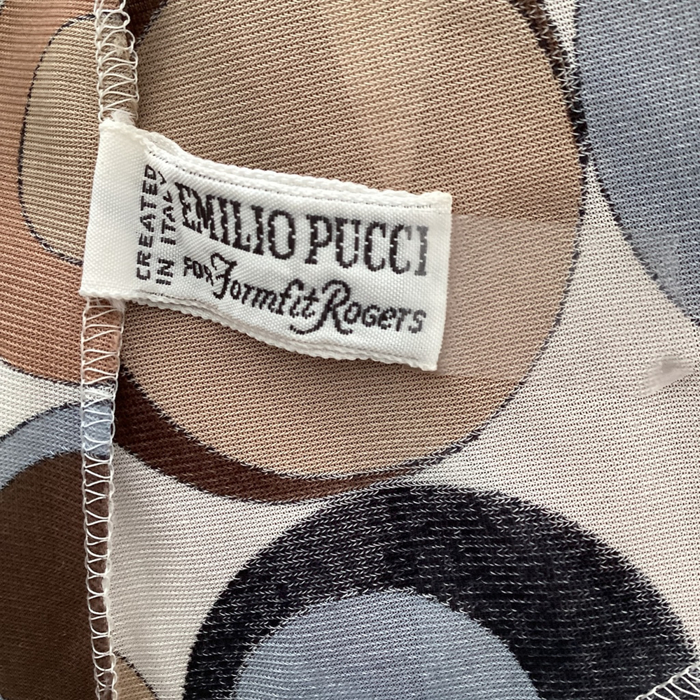Emilio Pucci 1960s Harlequin & Circle Pattern Bed Jacket Robe Duster Size S/M - Picture 7 of 8